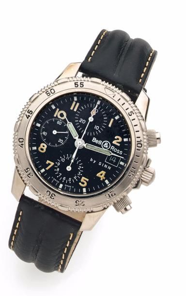 null BELL & ROSS MONTRE CHRONOGRAPHE ACIER BY SINN, CIRCA 1999 boitier en acier inoxydable...