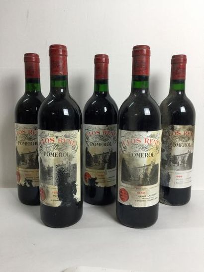 null 5 Blle CLOS RENE (Pomerol) 1989 - Bons niveaux/ELA/EA