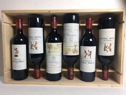 null Une caisse assortiment Domaines ROTHSCHILD comprenant: 2 Blle Château MOUTON...