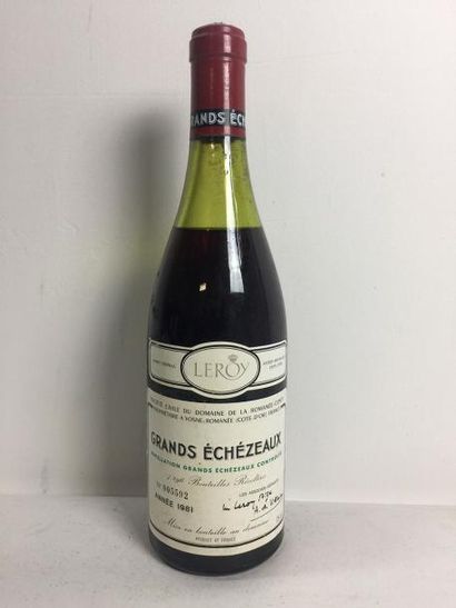 null 1 Blle GRANDS ECHEZEAUX D.R.C 1981 - NLB/Dessus capsule abimé