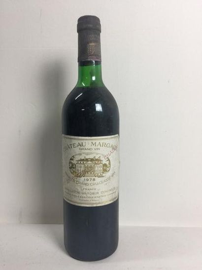 null 1 Blle Château MARGAUX (Margaux) 1978 - NLB/dessus capsule légèrement corro...