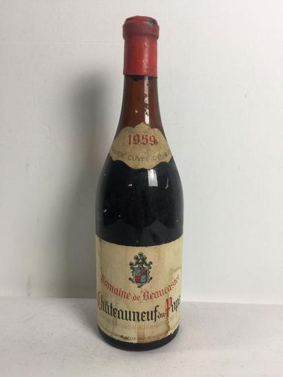 null 1 Blle CHATEAUNEUF DU PAPE CHÂTEAU DE BEAUCASTEL (Rhône) 1959 - NB