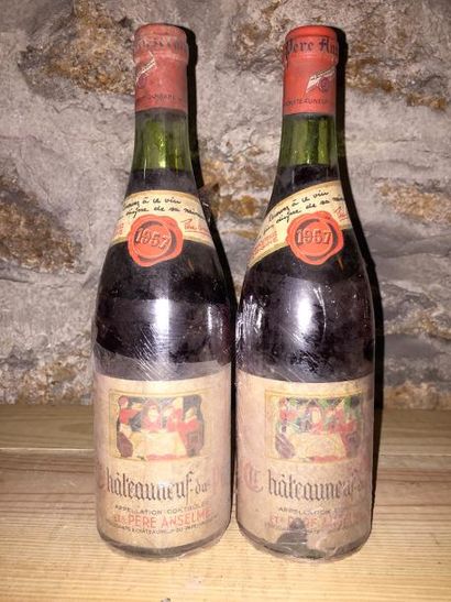 null 2 Blle CHATEAUNEUF DU PAPE PERE ANSELME (Rhône) 1957 - Très belles