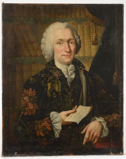 null ECOLE FRANCAISE du XVIIIème siècle Portrait présumé de Charles-Simon Favart...
