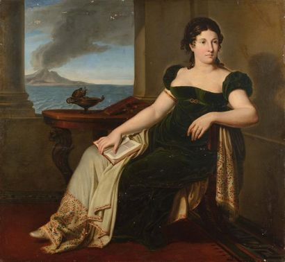 null Ecole Française du début XIXe siècle Portrait présumé de Caroline Bonaparte...
