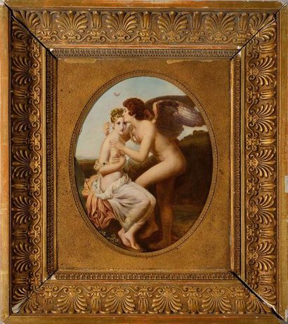 null Baron GERARD (1770-1837), atelier du Psyché et l’amour Huile sur panneau, cadre...