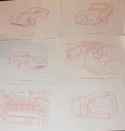 null Hideki YOSHIDA (né à Kyoto en 1949) 

 « Ferrari 250 GTO » 

7 lithographies...