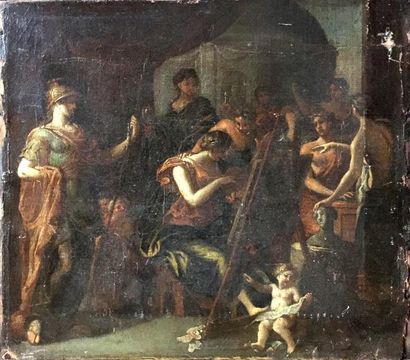 null 
ECOLE FRANCAISE du XVIIIème siècle


La Leçon de Peinture


Toile d'origine


45...