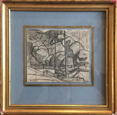 null André LHOTE (1885-1962) Marine Crayon sur papier Signé en bas à gauche 12 x...