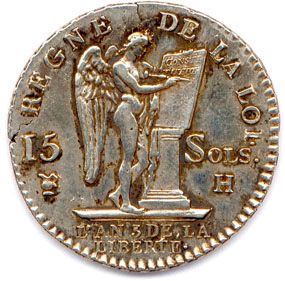 null LOUIS XVI Gouvernement Constitutionnel (1791 – 1792) 15 sols d’argent 1791 H...