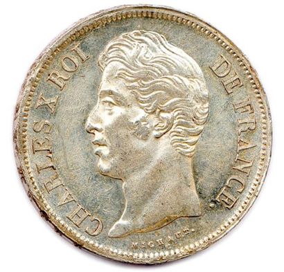 null CHARLES X (1824 – 1830) 5 Francs argent (tranche en relief ) 1830 Paris. Gad...