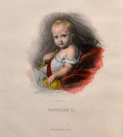 null Napoléon II » Gravure d’une miniature en couleurs publié par Furne à Paris....