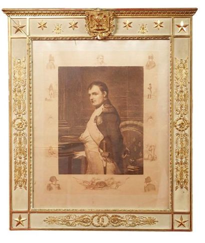 null Paul DELAROCHE, d’après « Portrait de Napoléon Bonaparte » Gravure en noir et...
