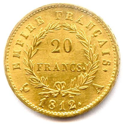 null NAPOLÉON Ier 20 Francs or (tête laurée) 1812 A = Paris. Superbe.