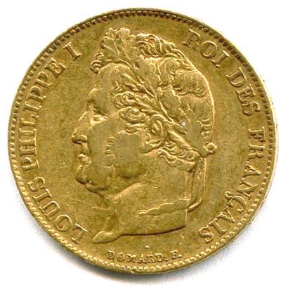 null LOUIS PHILIPPE Ier 20 Francs or 1834 A = Paris. T.B.