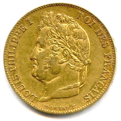 null LOUIS PHILIPPE Ier 20 Francs or 1846 A = Paris. T.B.