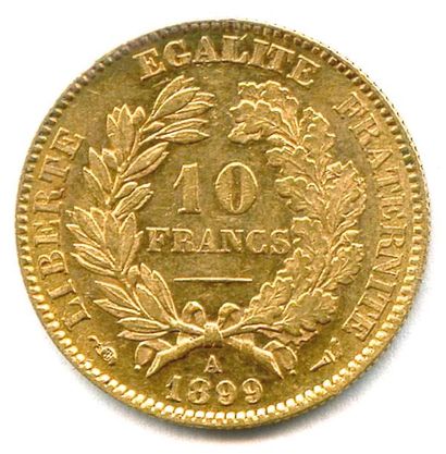 null IIIe RÉPUBLIQUE 10 Francs or (Cérès) 1899 Paris. Superbe.