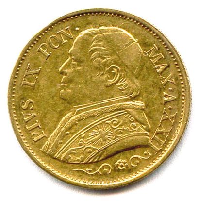 null ITALIE – VATICAN – PIE IX Giovanni Maria Mastai Ferretti (1846 – 1878) 10 Lire...