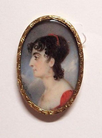 null Mathias LE PEINTRE (23 février 1763 - 18 décembre 1845) Portrait d’une Dame...