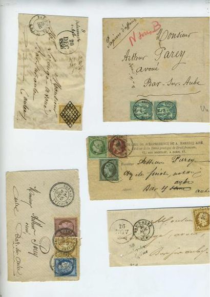 null FRANCE Emissions 1849/1900 : Lot de plis affranchis avec des timbres de France....