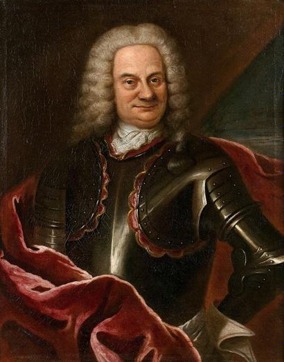 null ECOLE FRANCAISE du XVIIIème siècle, suiveur de Nicolas de LARGILLIERRE Portrait...