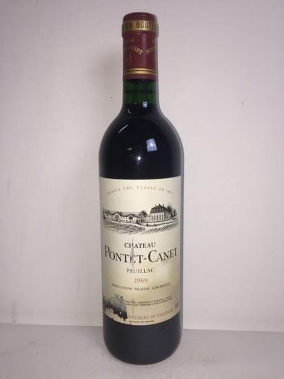 null 6 Blle Château PONTET CANET (Pauillac) 1989 - Bons niveaux/ELA