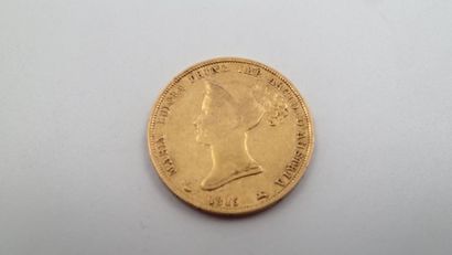 null PIECES en or jaune de quarante Lire au profil de Maria Luigia et datée 1815....