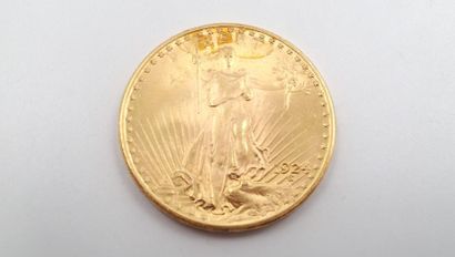 null PIECES en or jaune de vingt Dollars américains à l’effigie de la Liberté datant...