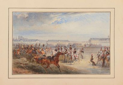 null Louis François AUBRY (1767-1851) « Le rassemblement des troupes en présence...