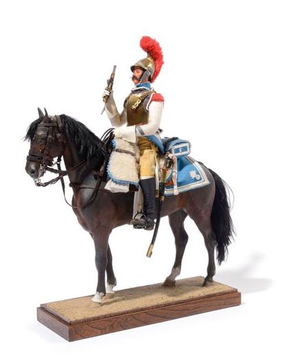 null Eugène LELIPEVRE (1908-2013). Ecole française. « Carabinier à cheval, du Premier...