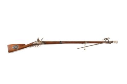 null Fusil de récompense « Donné par le Roi » modèle 1817. Canon rond à pans au tonnerre,...