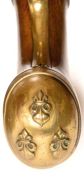 null Pistolet à silex de garde du corps du roi, deuxième modèle (1815). Canon rond,...
