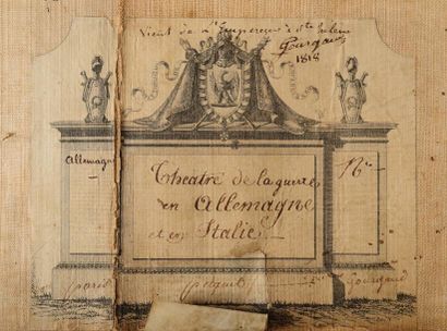 null Rarissime carte de travail sur la campagne d’austerlitz de l’Empereur Napoléon...