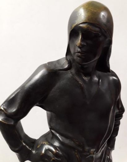 null Constantin MEUNIER (1831-1905) Le Débardeur Bronze à patine brune Haut : 46...