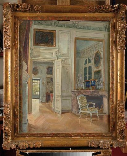 null Jean NOCCA (XIXe-XXe siècles) Le salon de Madame de Maintenon, Grand Trianon...