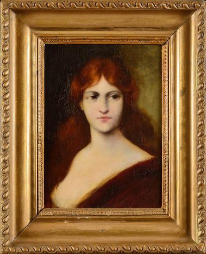 null Jean Jacques HENNER (1829-1905), dans le goût de Portrait de jeune femme rousse...