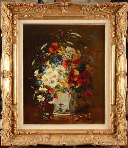 null Ferdinand BONHEUR (1817-1887) Nature morte aux fleurs Huile sur toile Signée...