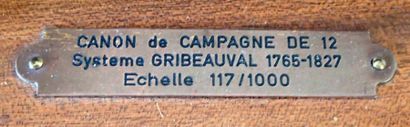 null MAQUETTE d'ARTILLERIE Canon de campagne de 12 système Gribeauval (1765-1827)....