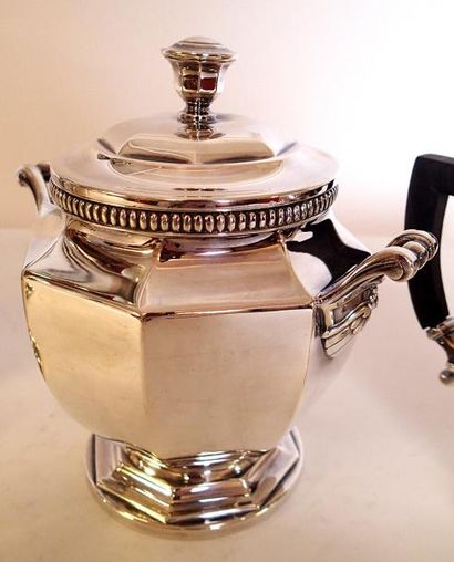 null CHRISTOFLE Service à café et thé en métal argenté modèle Colbert comprenant...