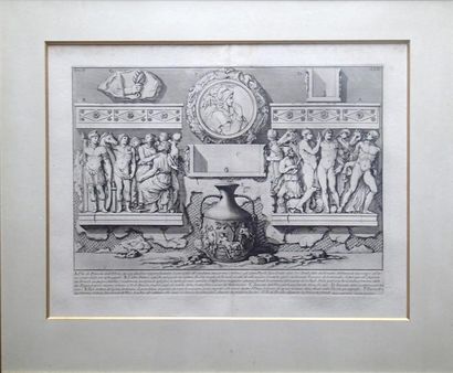 null Giovanni Battista PIRANESI (1720-1778) "Vue du sarcophage d'Alexandre Sévère"...