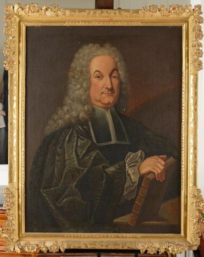 null ECOLE FRANCAISE vers 1720, suiveur de Joseph VIVIEN Portrait d'un homme de loi...