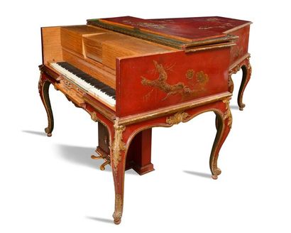 null Léo HUILLARD & PLEYEL Exceptionnel Piano de salon à cadre mécanique en bois...