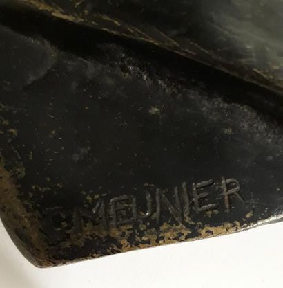 null Constantin MEUNIER (1831-1905) d'après Le Débardeur Bronze à patine brune Fonte...