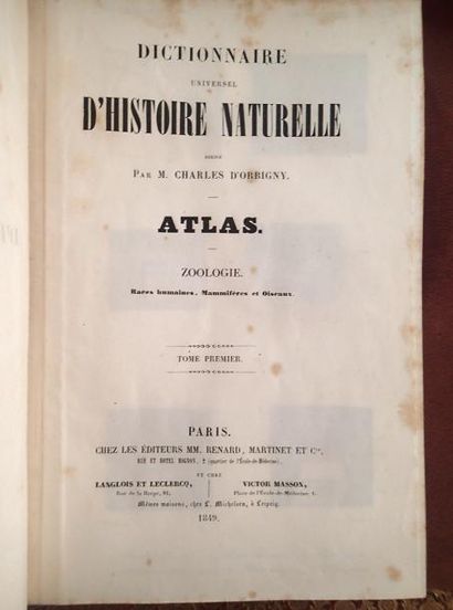 null Charles d'ORBIGNY Dictionnaire universel d'histoire naturelle résumant et complétant...