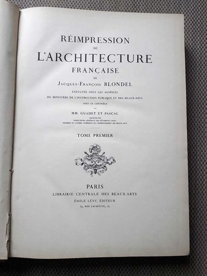 null BLONDEL (Jacques-François). Réimpression de l'Architecture française de Jacques-François...