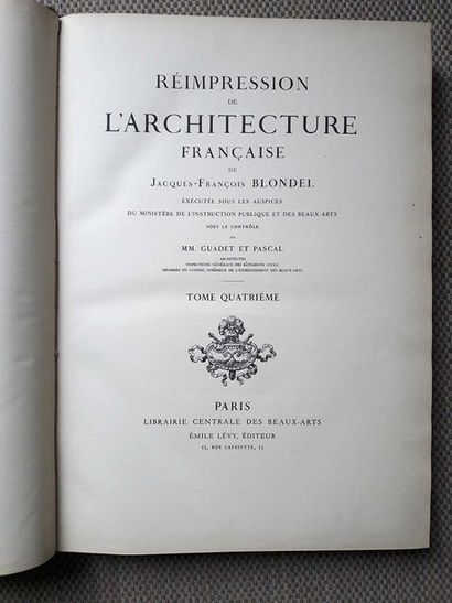 null BLONDEL (Jacques-François). Réimpression de l'Architecture française de Jacques-François...