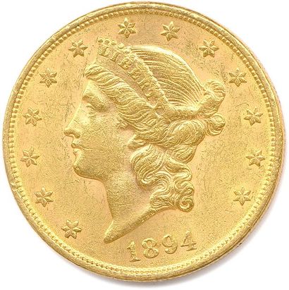 null ÉTATS-UNIS D’AMÉRIQUE 20 Dollars or (tête de Liberté) 1894 Philadelphie. (33,43...