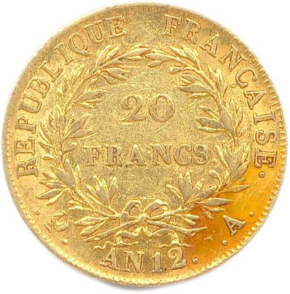 null NAPOLÉON Ier (1804-1814) 20 Francs or (légende Napoléon) an 12 Paris. (6,44...