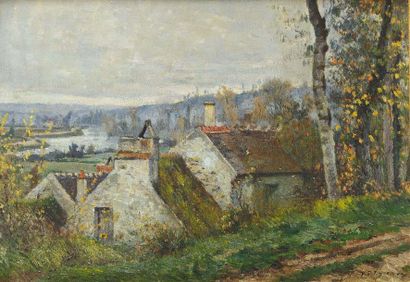 null Victor VIGNON (1847-1909) St.Nicolas, vallée de l’Oise Huile sur toile (rentoilage)...