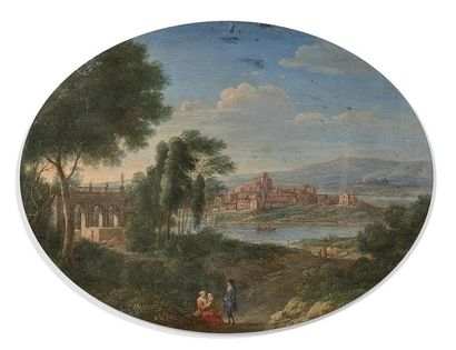 null Hendrick Van LINT (Anvers 1684 - Rome 1763) Vue fantaisiste du casino Sacchetti...
